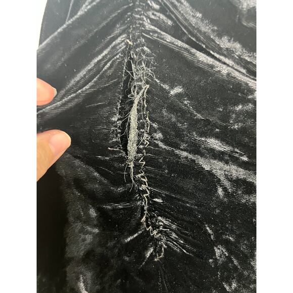 1930s Openhym's Debuvel Transparent Velvet Dress Black Art Deco Maxi Gown Sz 6 - Picture 8 of 13